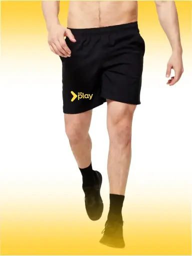 Pantaloncini uomo fitness 100 misto cotone nero simplay