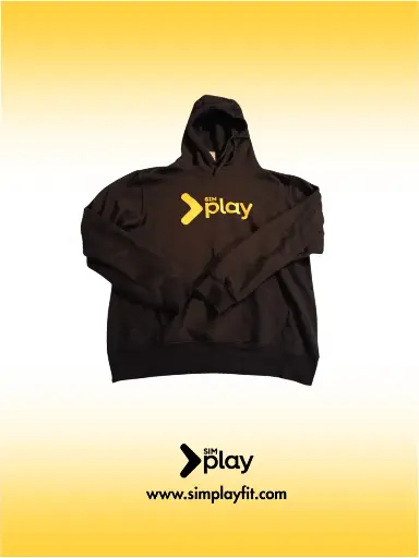 Felpa con cappuccio nera simplay